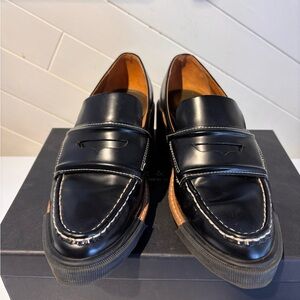 rag & bone Black Patent Leather Penny Loafers